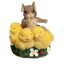 Charming Tails,  "Shhh, Don't Make a Peep," Figurine  chicks Fitz and Floyd